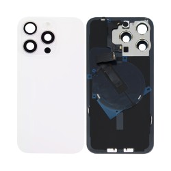 Back Cover Apple iPhone 15 Pro Max with Wireless Charge+Flashlight Flex White Titanium